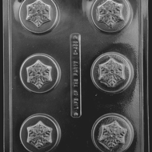 Snowflake Cookie Candy Mold 6 CAV