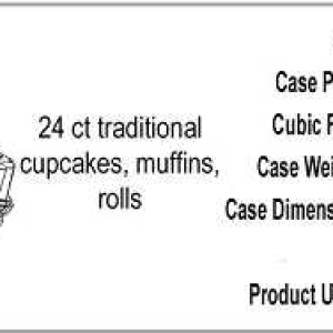 Cupcake Container holds 24 standard 50 CT