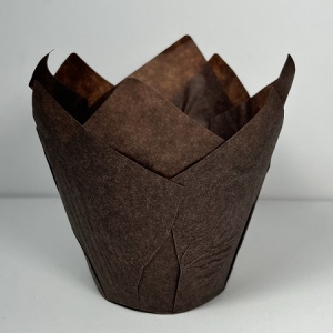 Brown Tulip Cup 2″ B x 6 1/4 x 6 1/4″ 100 CT