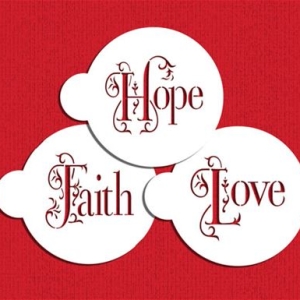 Stencil Hope, Faith & Love Cookie Set
