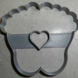 Baby Feet with Heart Cookie Cutter