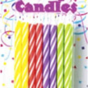 Spiral Bright Candle 2 1/2″ 24 PCS 12 CT