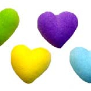Rainbow Heart Charms Dec-Ons 1/2″ 588 CT