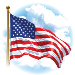 American Flag Edible Image 12 CT