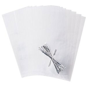 Party Bags Clear w/Ties 4″x 9″ 50 CT