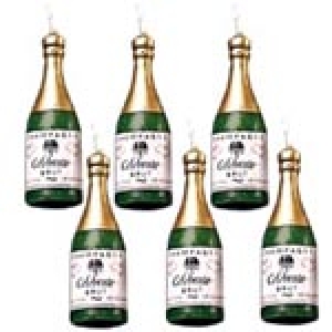Champagne Candles 2″ 6 CT