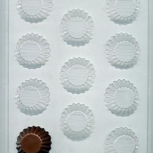 Fluted Cups Candy Mold 11 CAV