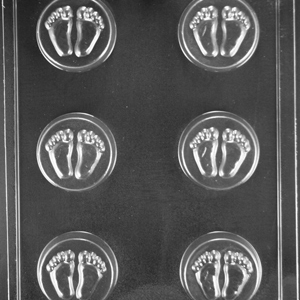 Baby Feet Cookie Candy Mold 6 CAV