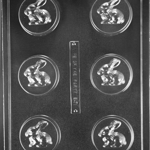 Bunny Cookie Candy Mold 6 CAV