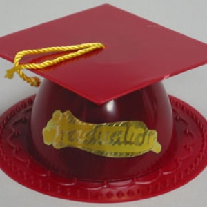 Graduation Hats Burgundy 3 1/2″ 24 CT
