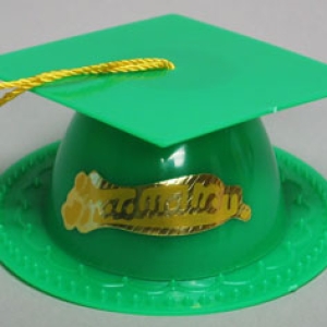 Graduation Hats Green 3 1/2″ 24 CT