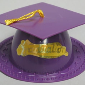Graduation Hats Purple 3 1/2″ 24 CT