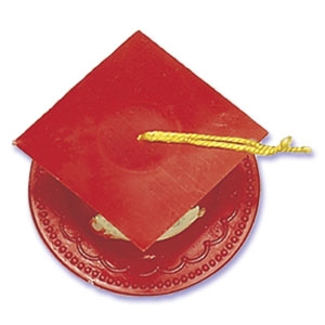 Graduation Hats Red 3 1/2″ 24 CT