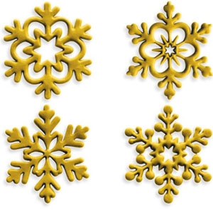 Angel Snowflake Cutters 1 1/2″ 4 CT