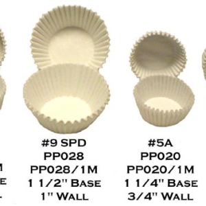 #9SPD White Candy Cups  1 1/2″ Base 1″ Wall 16,000 CT