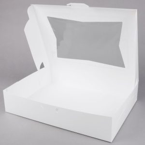 19x14x4 White Cake Box w/window 50 CT