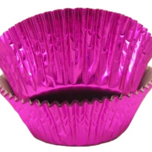 Pink (Fuchsia) Foil Cups 2″B x 1 1/4″W 500 CT