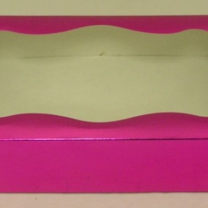Pink 1 LB Foil Box w/Window 50 CT