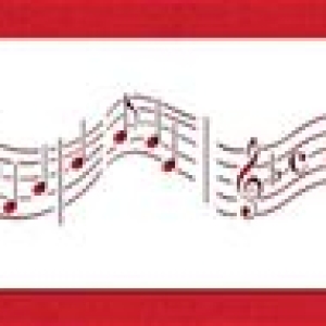 Stencil Musical Note Border 12″