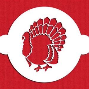 Stencil Thanksgiving Turkey Cake