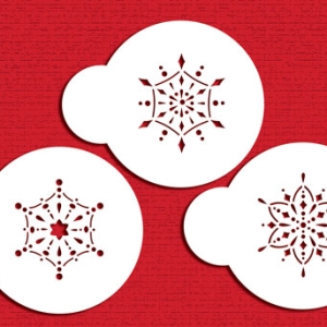 Stencil Mini Jeweled Snowflakes 3