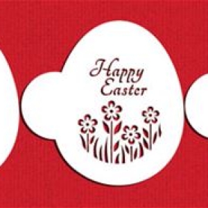 Stencil Easter Basket Egg Set