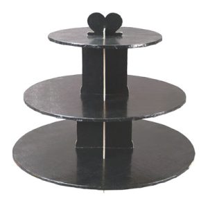 Single Use Black RD 3 Tier Stand 6 CT