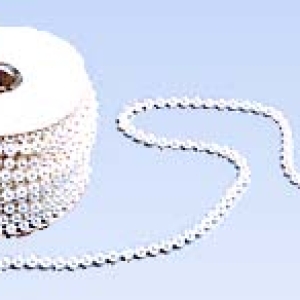 White Pearls On String 4mm 24 yards