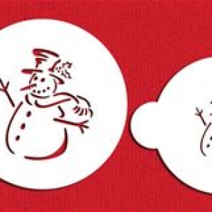 Stencil Snowman Cookie