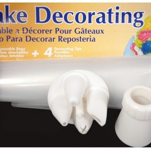 Cake Decorating Kit 12 – 15″ bags + 4 tips