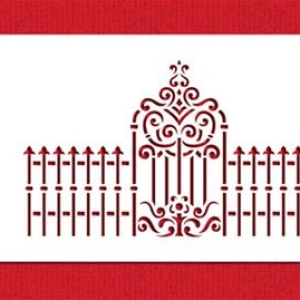 Stencil Victorian Gate & Fence