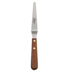 Tapered Angled Spatula Wooden Handle 4.75″ x 75″ blade