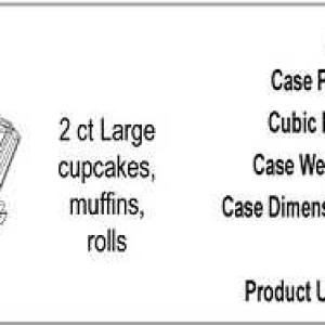 Cupcake Container 2 count Large (Jumbo) 250 CT