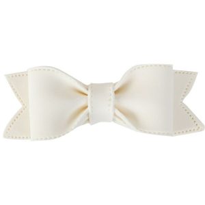 Bow with Tail White 3″ 8 CT