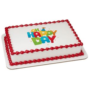 Oh Happy Day 6 3/4″ Edible Image 12 CT