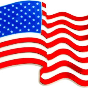 USA Flag Plaque 24 CT