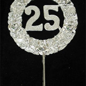 25th Anniversary Silver Wreath Pick 2 1/2″ 24 CT
