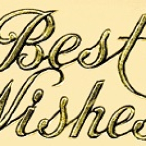 Best Wishes Gold Script 2 1/2″ 100 CT