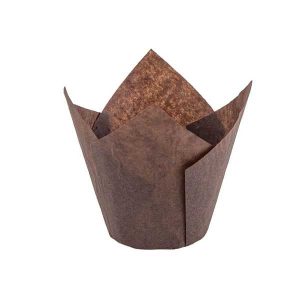 Brown Tulip Cup 2″ Base 1 1/8” to 3 1/2″ 200 CT