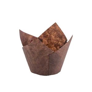 Brown Tulip Cup 2″ Base 1 5/8″ to 2 3/4″ 200 CT