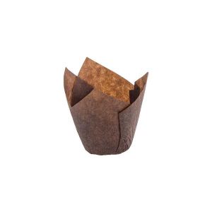 Brown Tulip Cups Mini 1 3/8″ Base 1 1/2″ to 2 1/4″ 150 CT