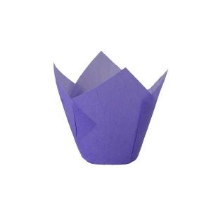 Purple Tulip Cups Mini 1 3/8″ Base 1 1/2″ to 2 1/4″ 150 CT