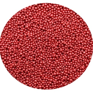 Red Shimmer Mini Pearl Beads 1 LB