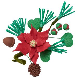 Holly and Poinsettia 6 CT