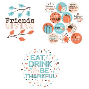 Friendsgiving Variety Pack Edible Image 12 CT