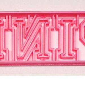 PINK Block Letters Cookie Cutter