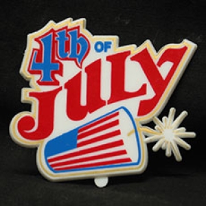 4th of July Firecracker Plaque 4 1/2″ 48 CT