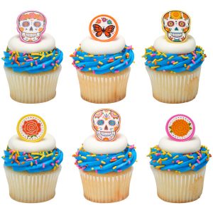 Dia de los Muertos Assortment Cupcake Rings 144 CT