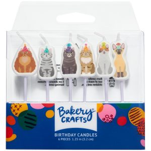 Party Cats Shaped Candles 6 pcs 6 CT