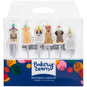 Party Dogs Shaped Candles 6 pcs 6 CT
